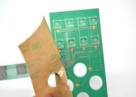 Contact à membrane simple de bouton poussoir LED, panneau plat de contact à membrane de carte PCB