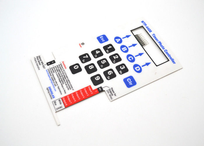 Le contact à membrane plat avec le contact pointille sur le recouvrement graphique pour le chronométreur/contrôleur de photo