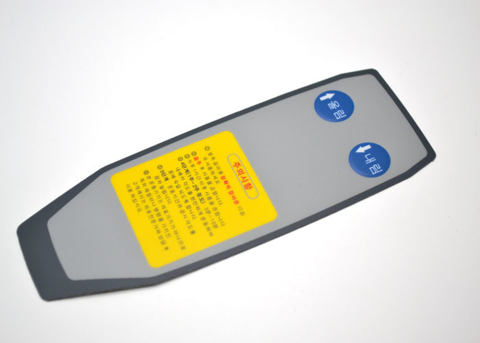 Le panneau de contact à membrane d'instruments médicaux avec deux a gravé les boutons en refief tactiles
