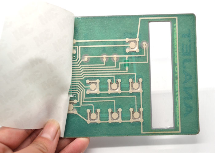 Contact à membrane de clés en caoutchouc de silicone avec le panneau en aluminium